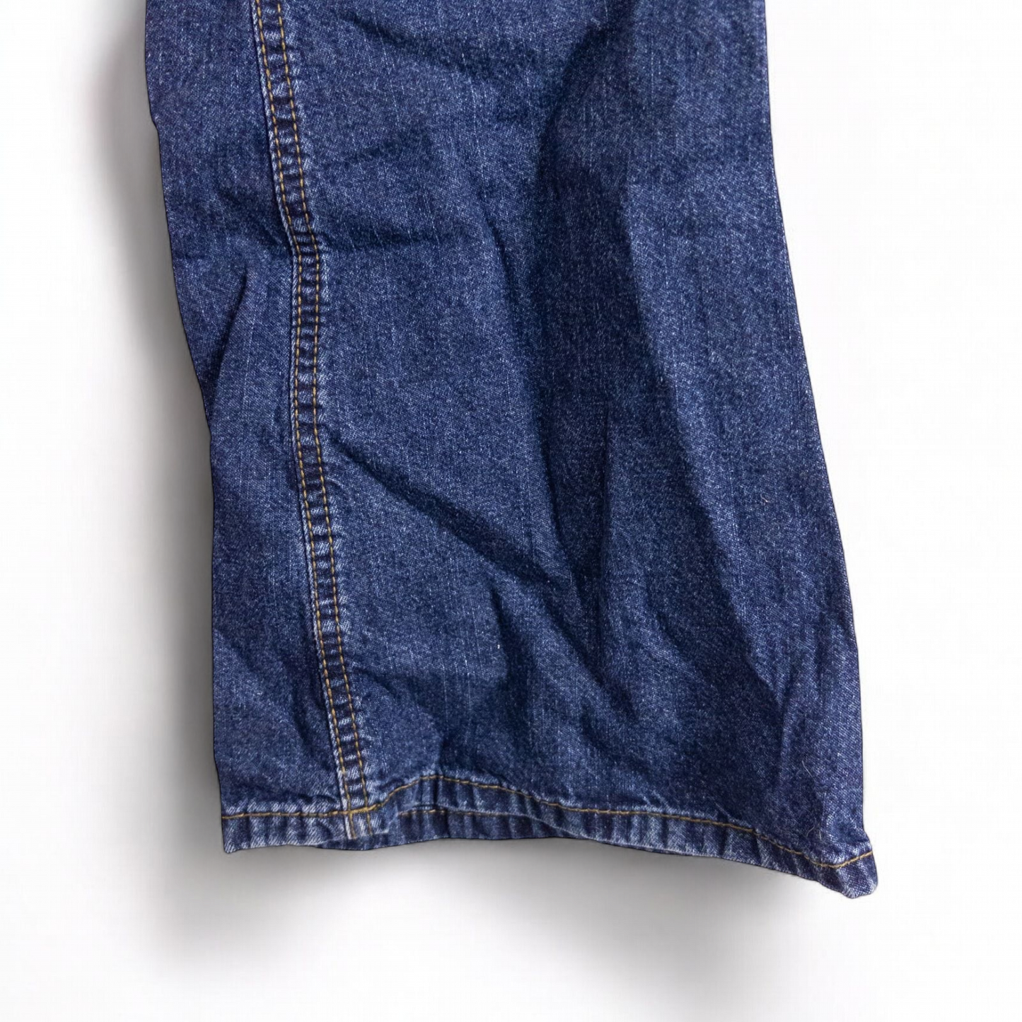 Vintage 1990s Mudd blue denim jeans with button closure hanging on hanger front view image 7