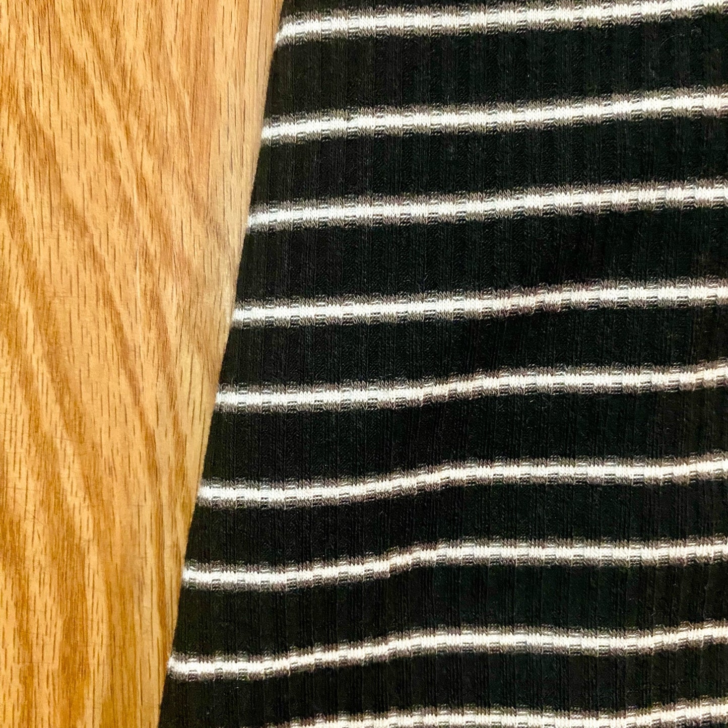Love Fire Black White Striped Comfy A-Line Swing Dress Womens Medium