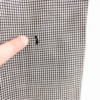 Liz Claiborne vintage black and white houndstooth pants with front zipper and button closure, pleated front, and side pockets image 9