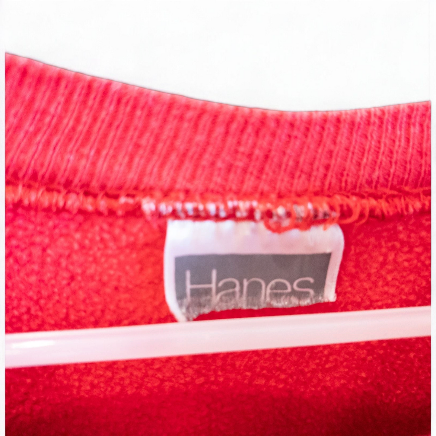 Vintage red Hanes sweatshirt with Looney Tunes Taz football graphic and Ohio State Buckeyes branding front view image 5