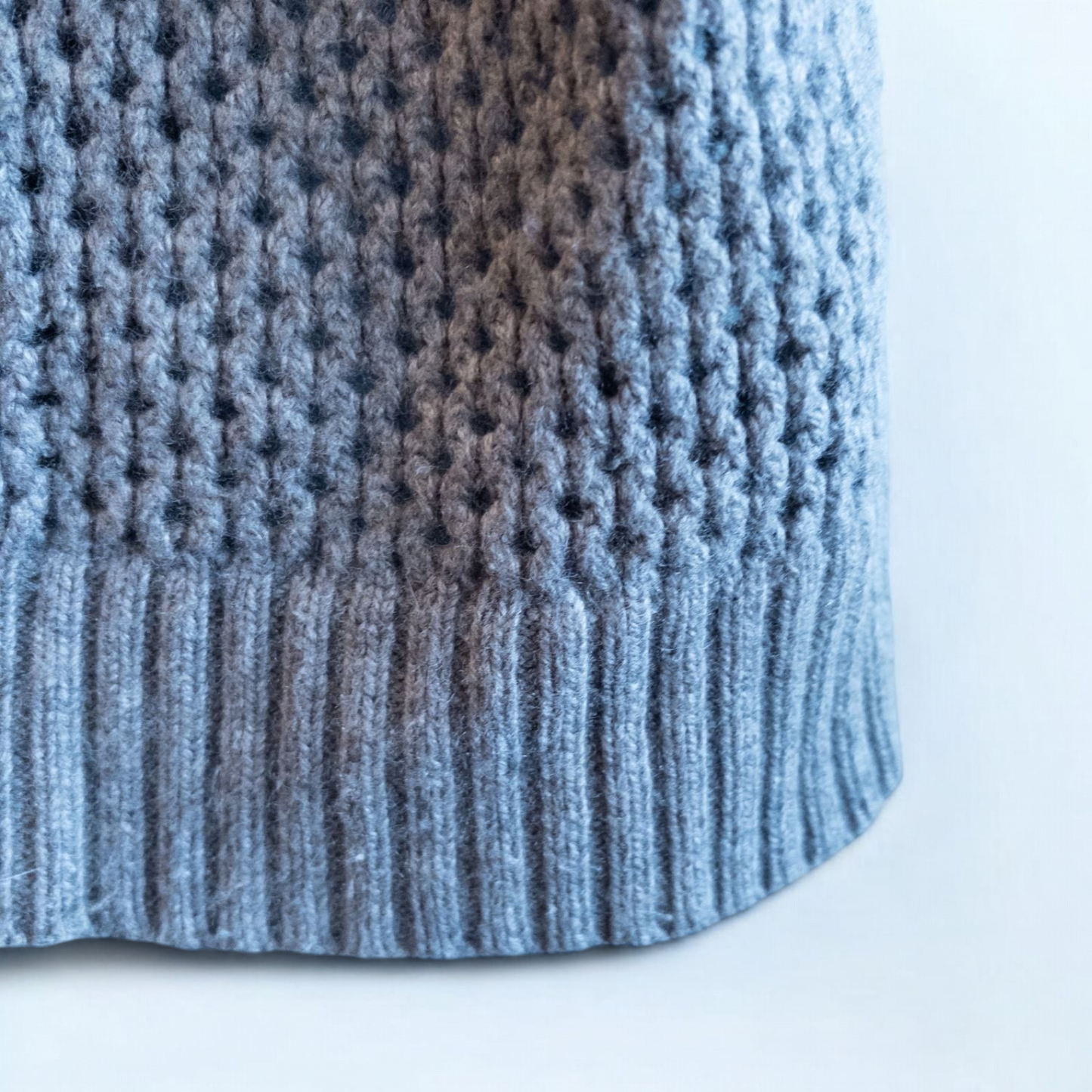 BCBGMaxazria gray dusk open knit cowl neck sweater with short sleeves and front pouch pocket image 4