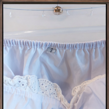 Glorystar vintage German Oktoberfest costume black dress with lace blouse and blue apron set hanging on white door image 8