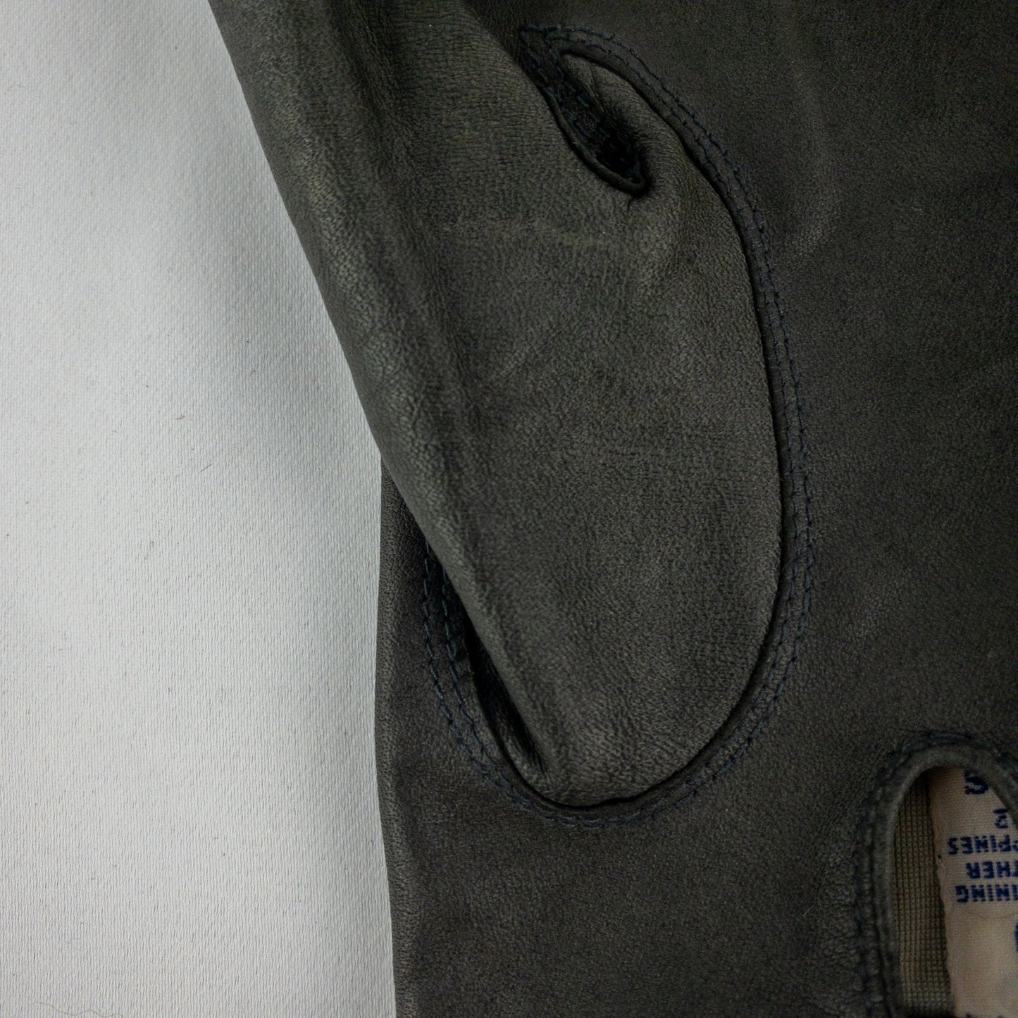 Fownes Vintage Dark Gray Leather Gloves Womens Medium 7