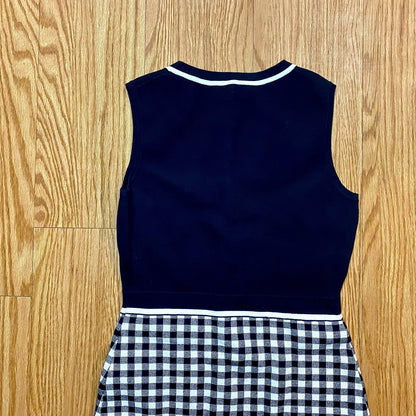 Hobbs London Saffi Knitted Dress Navy Ivory Womens 6