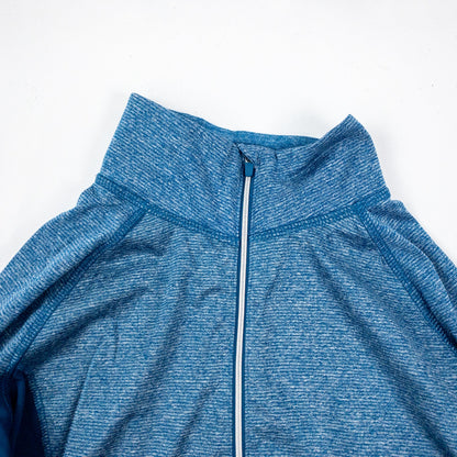 Danskin Blue Quarter Zip Jacket Semi Fitted Pullover Womens Small