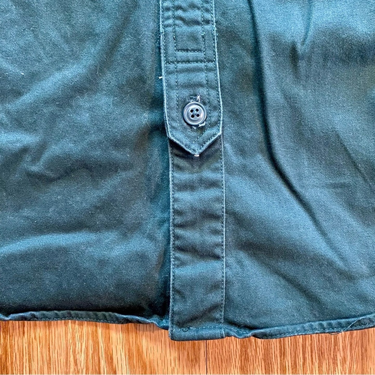 Old Navy Green Pine Your Mann Long Sleeve Heavy Twill Shirt Mens Medium