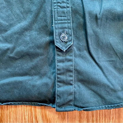 Old Navy Green Pine Your Mann Long Sleeve Heavy Twill Shirt Mens Medium