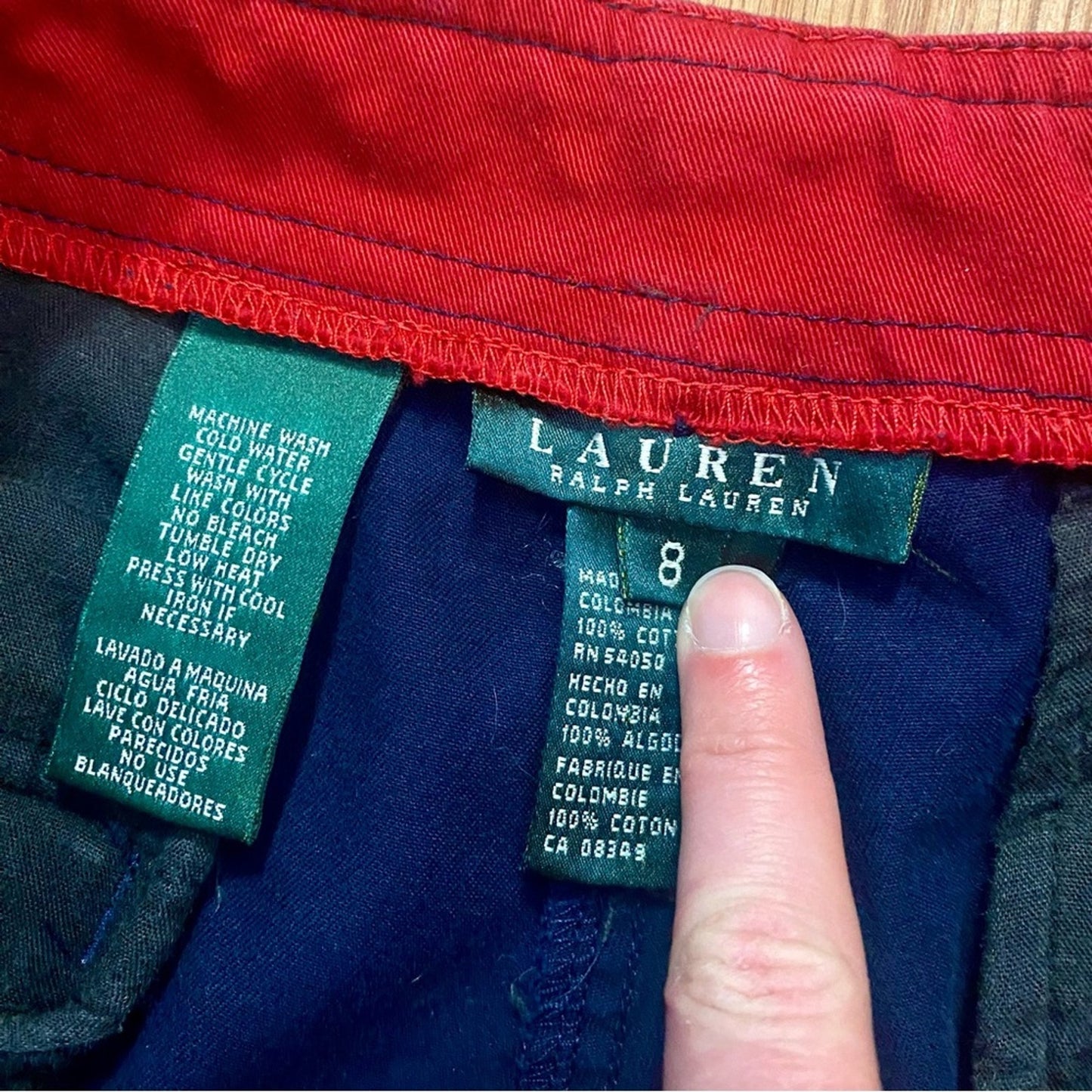 Lauren Ralph Lauren Vintage Y2K Navy Blue Cotton Shorts Womens 8