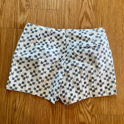 Madewell J Crew Boho White Ikat Check Shorts Womens 6