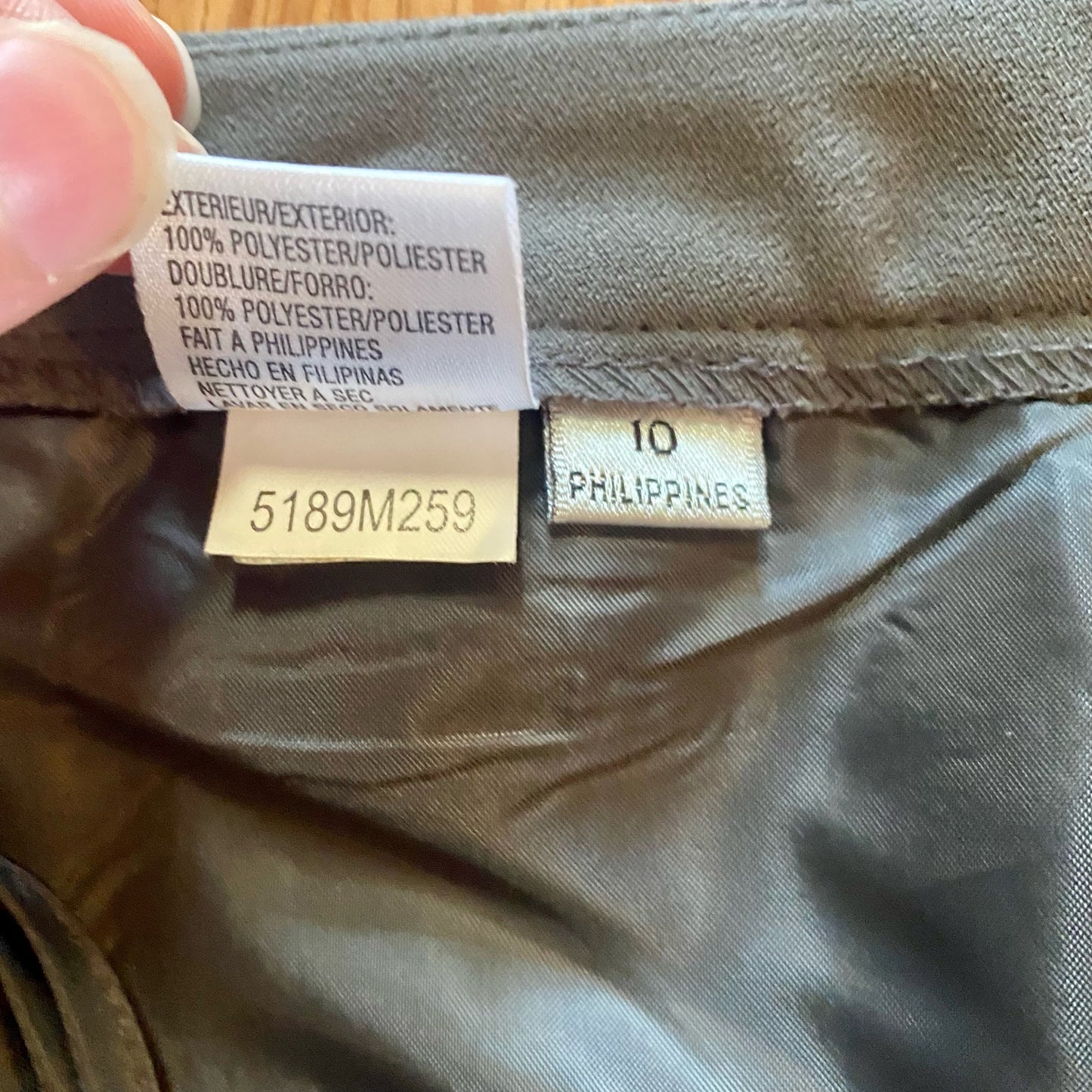 Tahari Levine Vintage Gray Straight Leg Dress Pants Womens 10