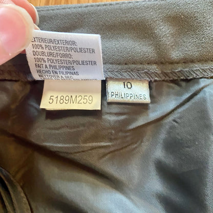 Tahari Levine Vintage Gray Straight Leg Dress Pants Womens 10