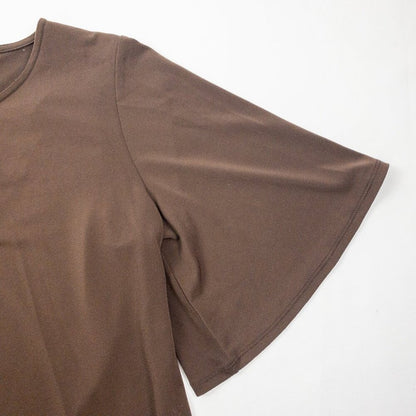 Chicos Brown Keyhole Bell Sleeve Blouse Womens 0 Small