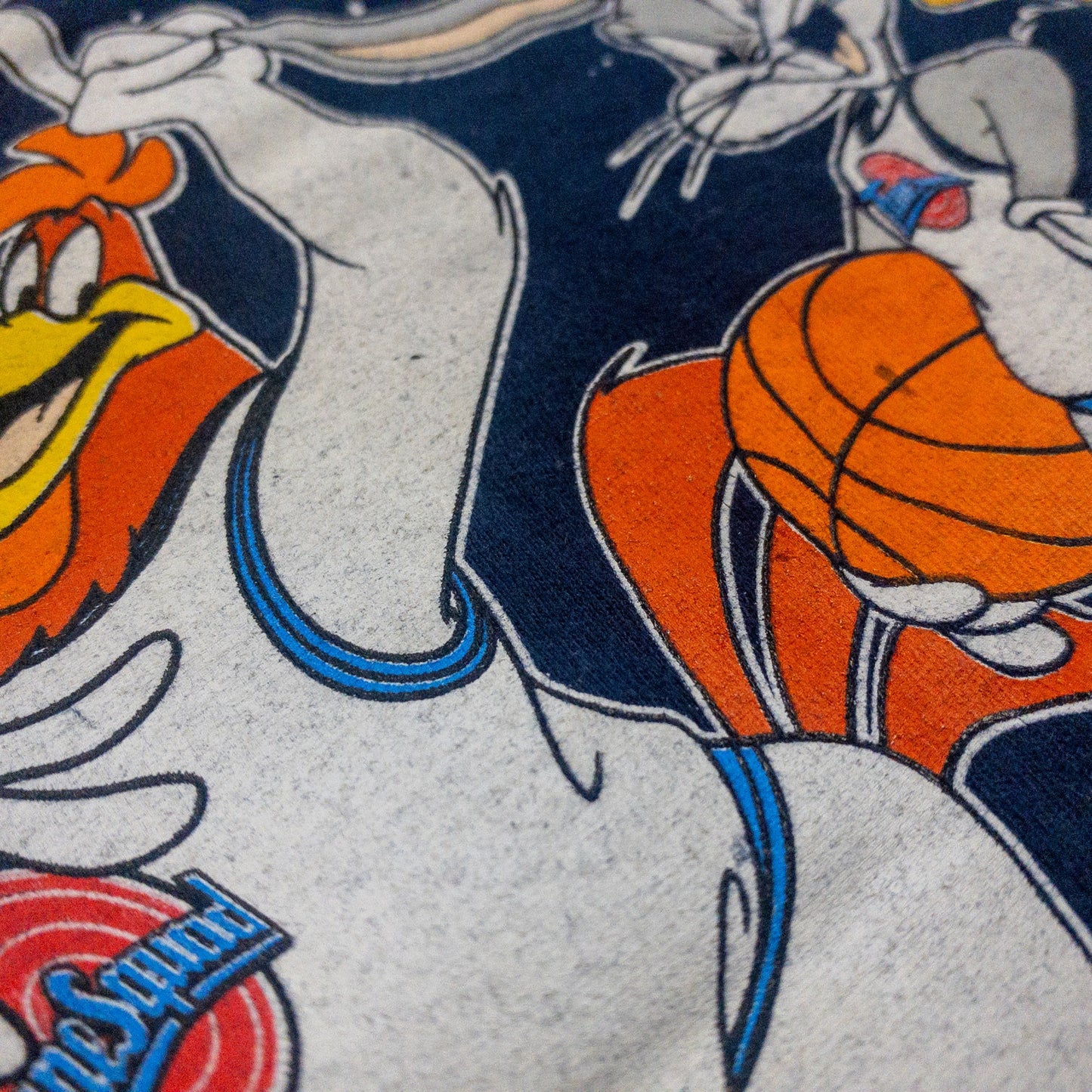 Looney Tunes Vintage Space Jam Tune Squad Blue Graphic Tee Shirt Mens Small