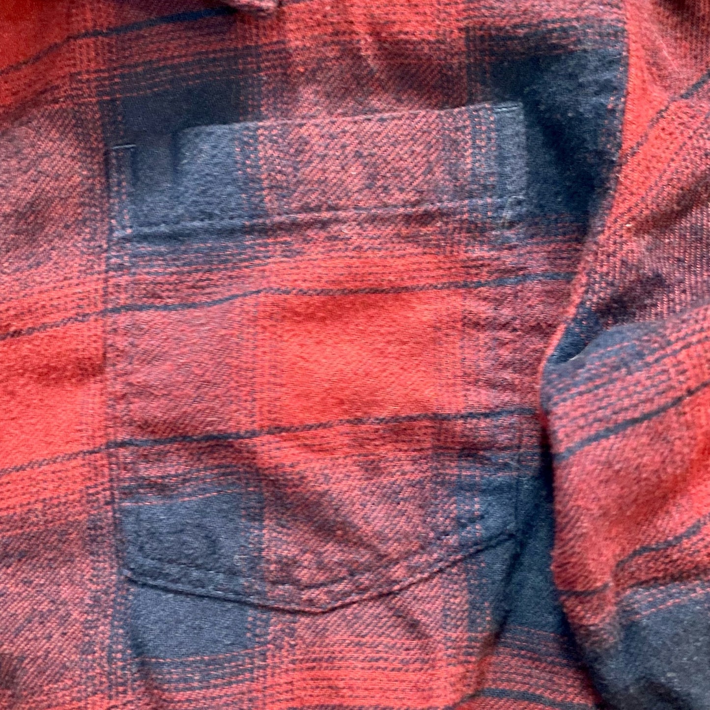 Burnside Red Blue Plaid Flannel Shirt Unisex Mens Small Womens Medium