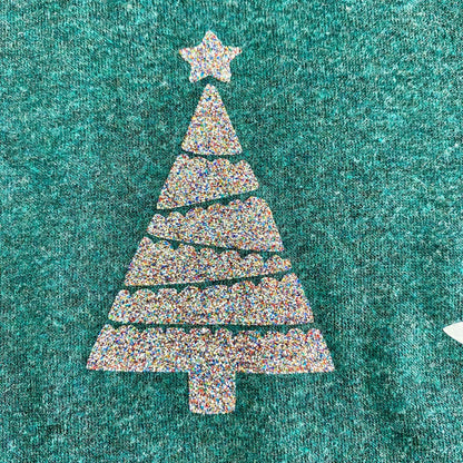 A New Day Green Christmas Holiday Graphic Shirt Womens Small
