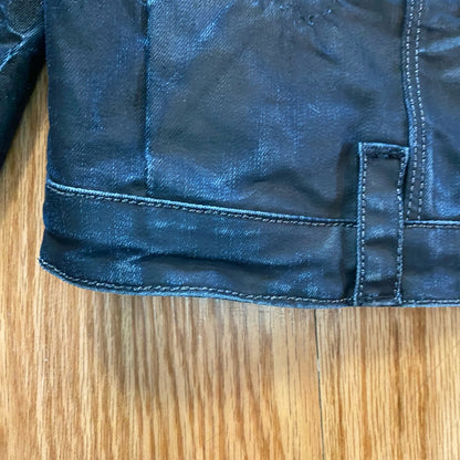Aventures des Toiles Distressed Blue Denim Jacket Womens 38 Medium
