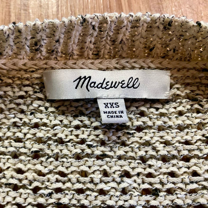 Madewell Cream Gray Marled Hartley Cardigan Sweater Womens Oversized XXSmall
