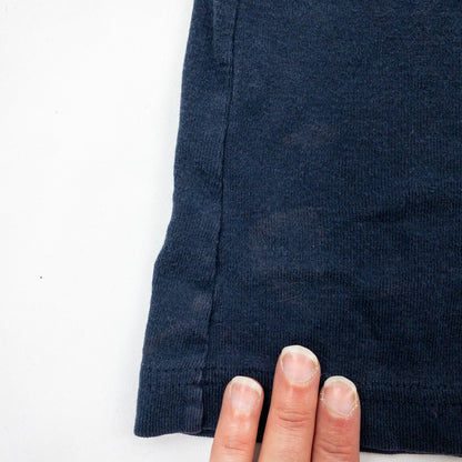 Bobbie Brooks Vintage Navy Blue Button Tee Shirt Womens XLarge