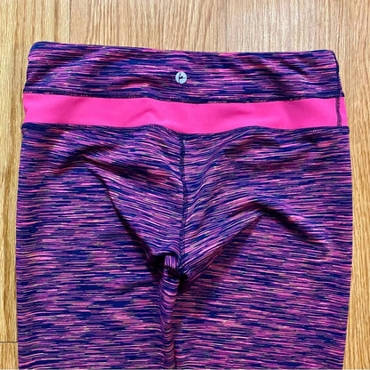 90 Degree by Reflex Pink Purple Cropped Capri Leggings Pants Womens Small