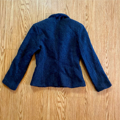 Carole Little Saint-Tropez West Vintage Blue Wool Blazer Womens XSmall