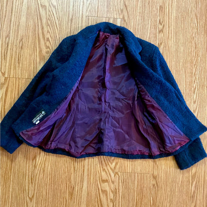 Carole Little Saint-Tropez West Vintage Blue Wool Blazer Womens XSmall