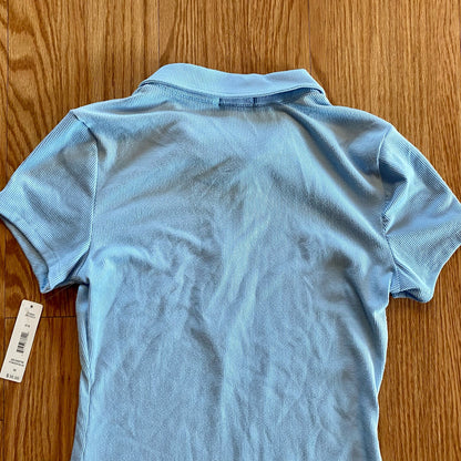 Justify Zip Blue Polo Mini Shirt Dress Juniors Medium Womens XSmall