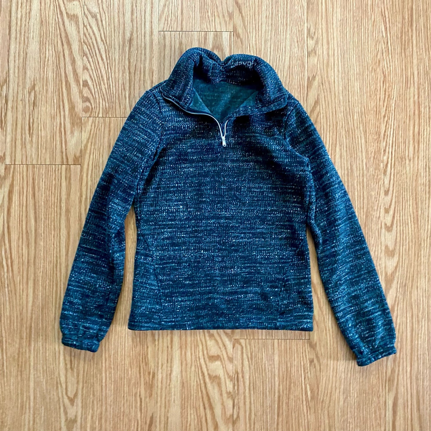 Spyder Heathered Black Fleece Half Zip Pullover Sweatshirt Shirt Womens Small
