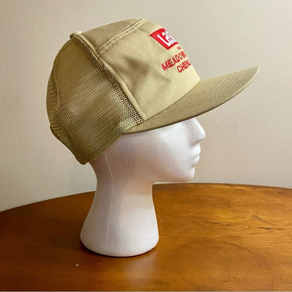 Swingster Vintage Lasso Dealer Illinois Tan Trucker Hat Unisex Mens One Size