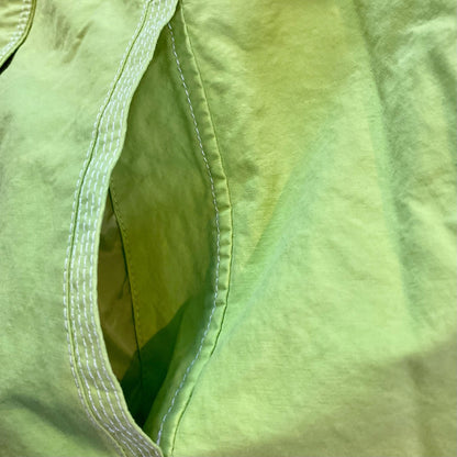 Eddie Bauer Lime Green Y2k Trench Coat Jacket Womens Small