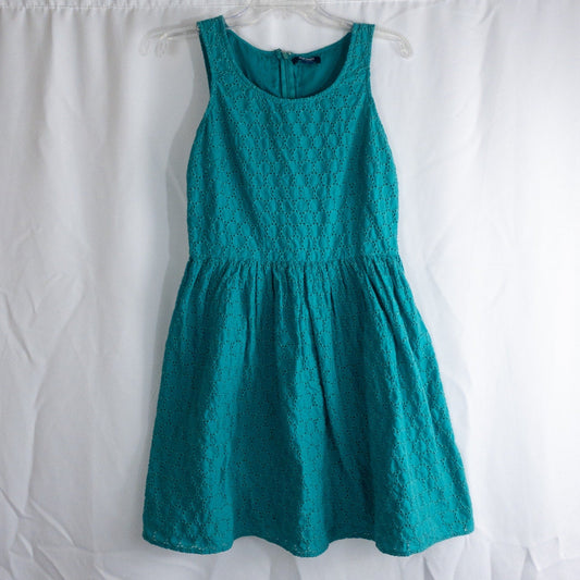 Old Navy Teal Green Doily Summer Dress Womens 6