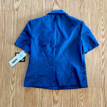 Perceptions Vintage Blue Short Blazer Jacket Womens 14 Large