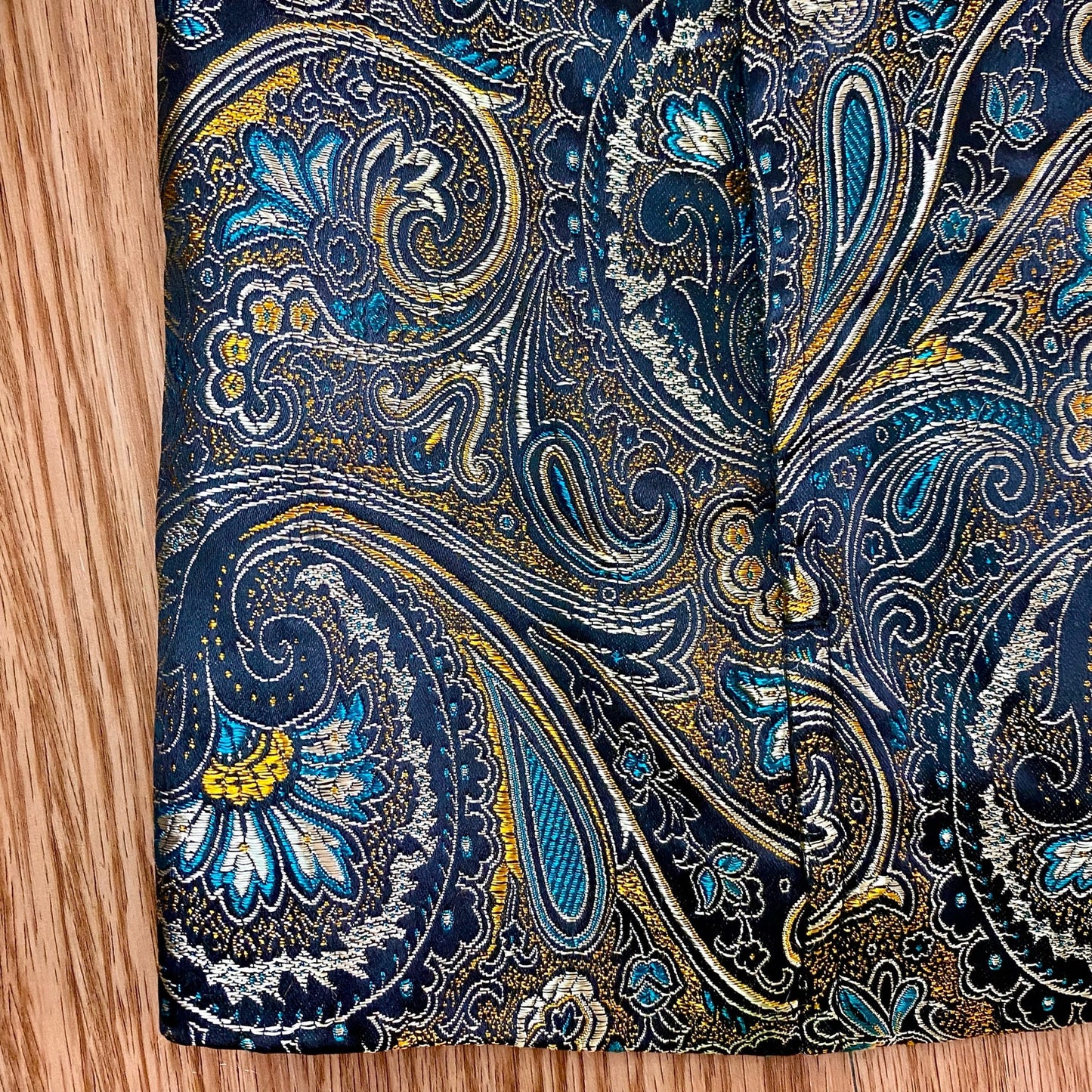 Brownstone Studio Vintage Gold Teal Paisley Jacket Womens Small