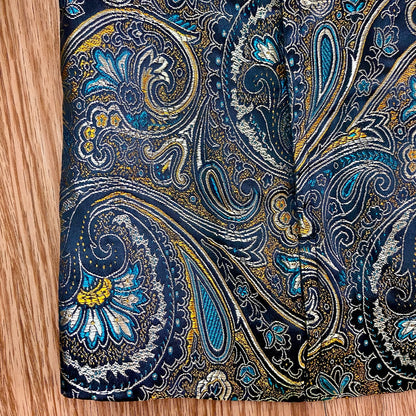 Brownstone Studio Vintage Gold Teal Paisley Jacket Womens Small