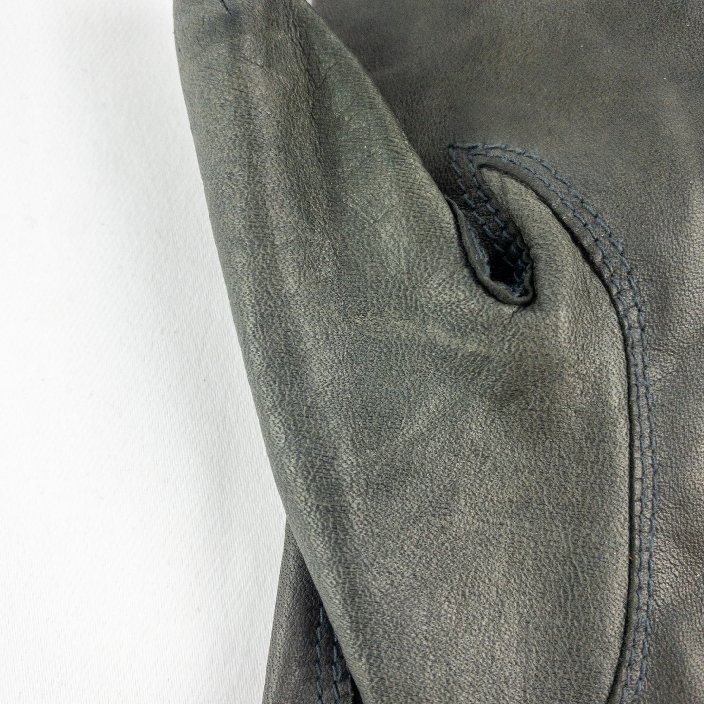 Fownes Vintage Dark Gray Leather Gloves Womens Medium 7