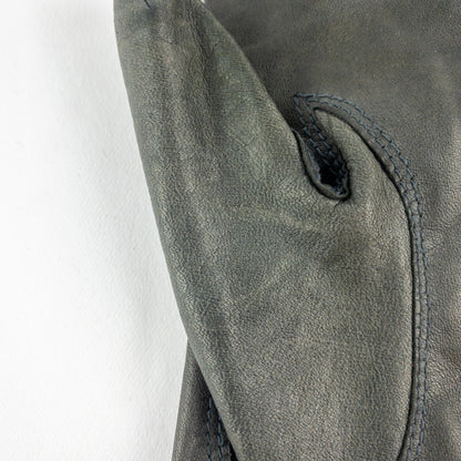 Fownes Vintage Dark Gray Leather Gloves Womens Medium 7