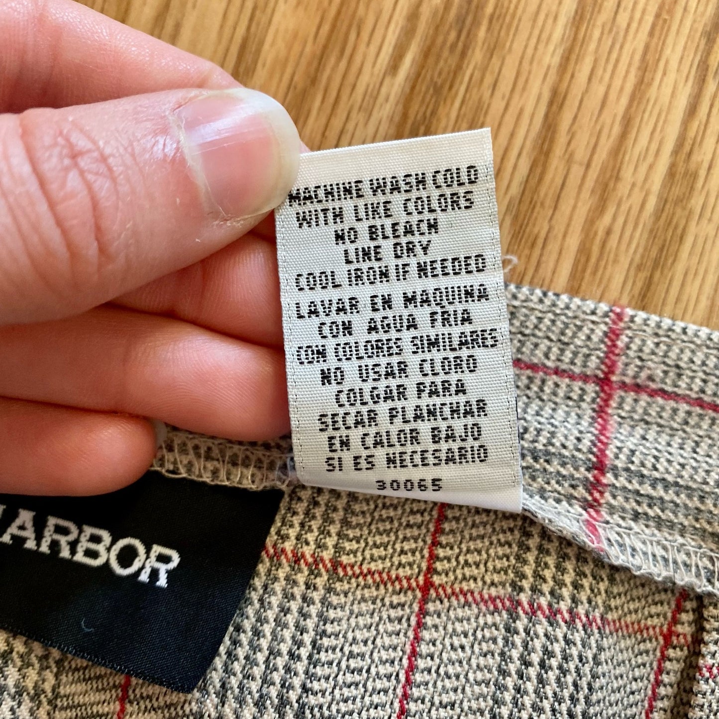 Sag Harbor Vintage Gray Plaid Straight Leg Trousers Pants Womens 12 / 14 Large
