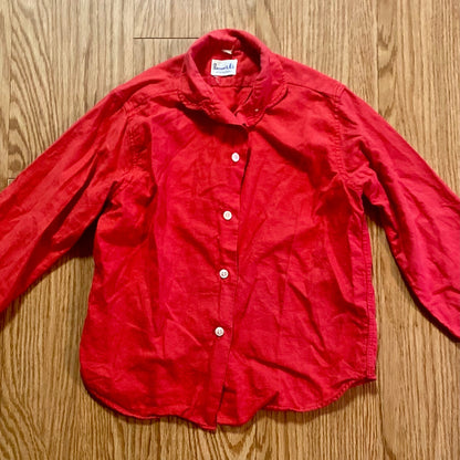 Aansworth Vintage Red Cotton Button-up Shirt Womens XSmall Small
