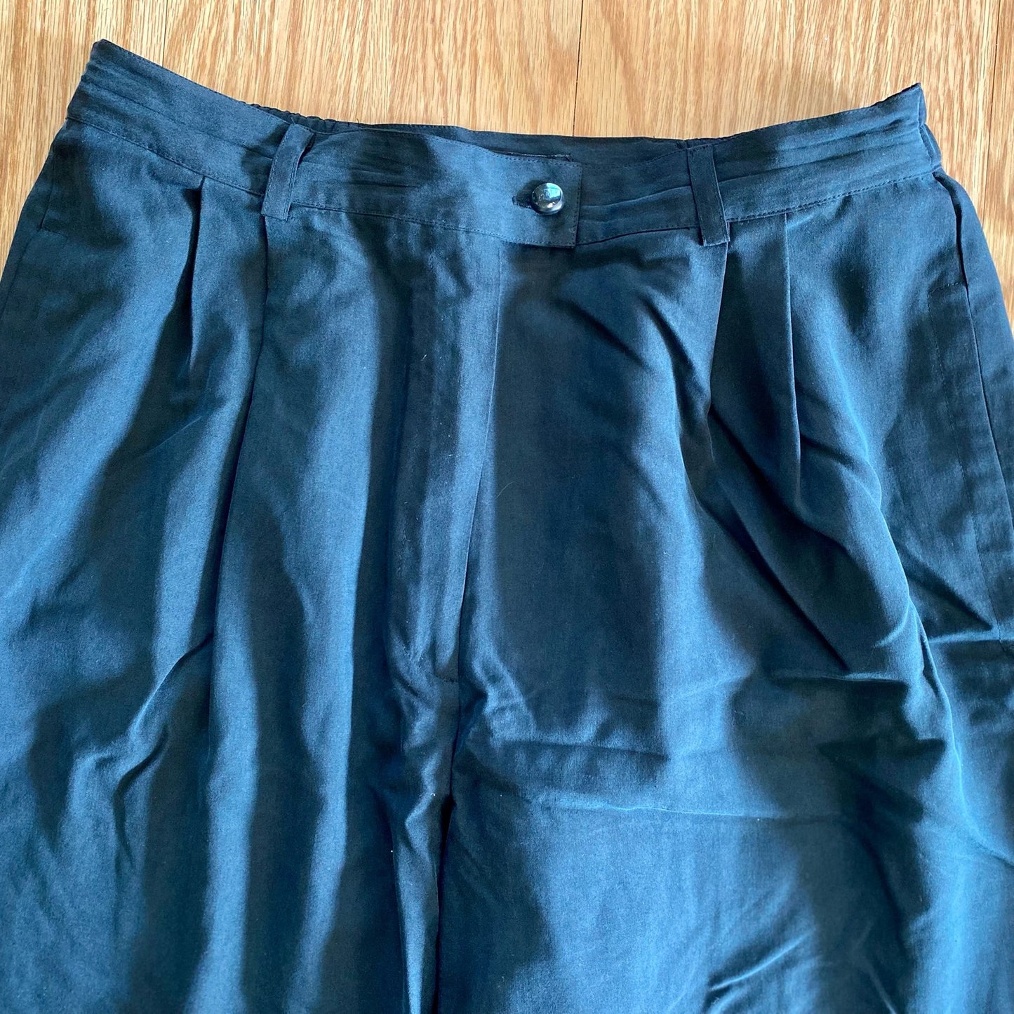 Rafaella Designer Black Silk Slim Leg Pants Womens 10