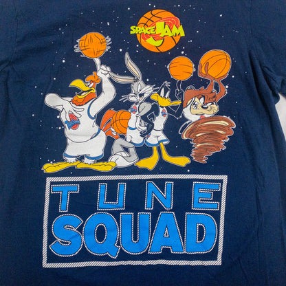 Looney Tunes Vintage Space Jam Tune Squad Blue Graphic Tee Shirt Mens Small