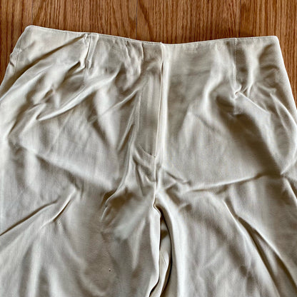 Emanuel Ungaro Grupo Designer Cream Wool Dress Pants Womens 16