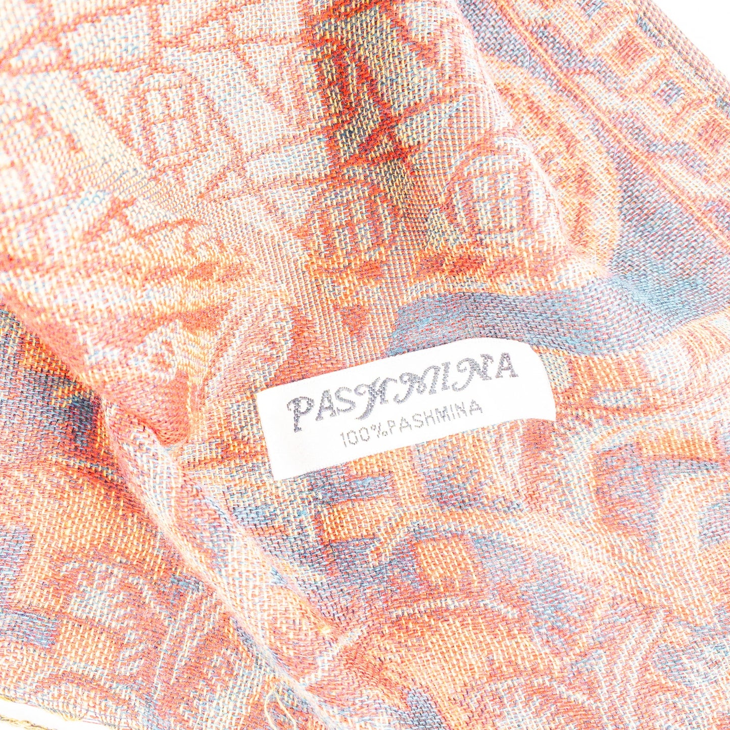 Pashmina Multicolor Red Green Blue Paisley Scarf Womens One Size