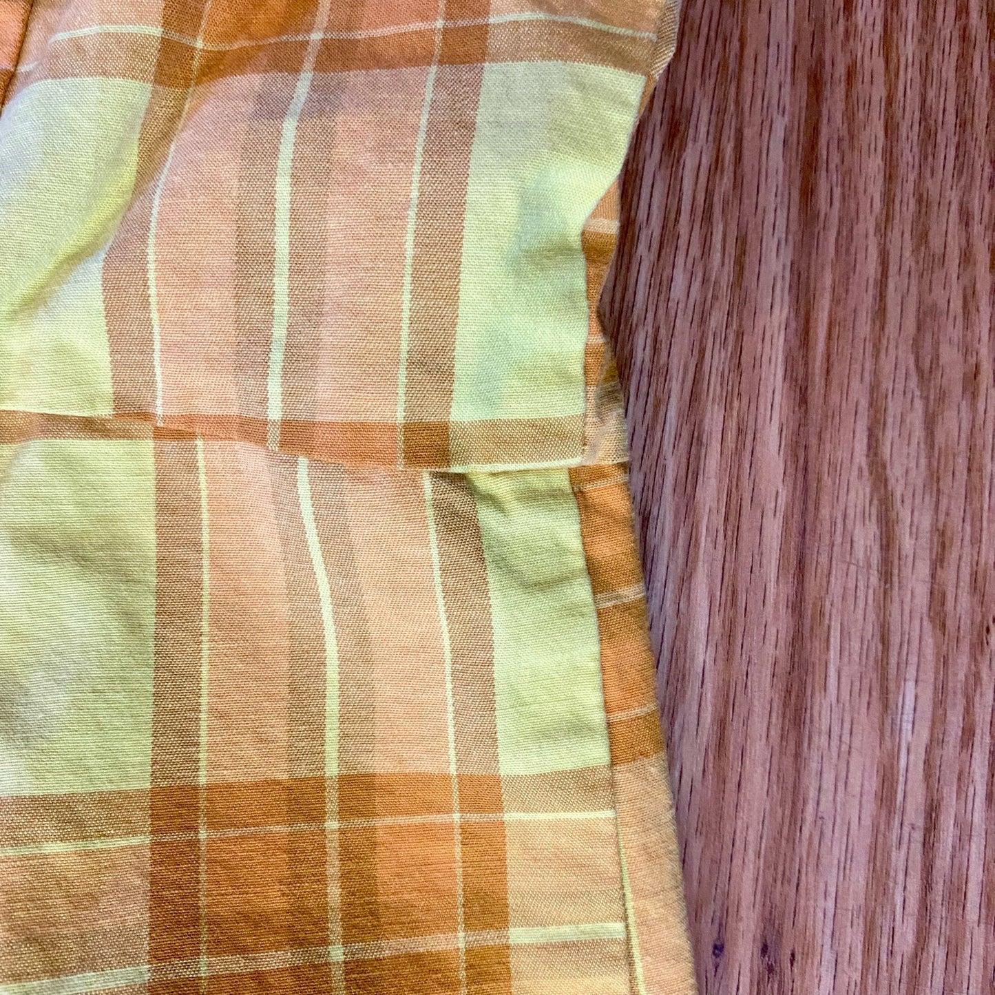 Arizona Jean Co Vintage Yellow Plaid Mini Jumper Dress Womens Small / Medium