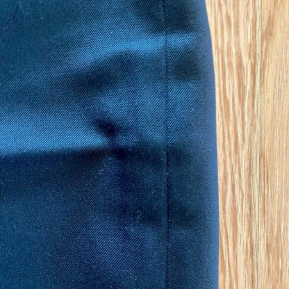 Pendleton vintage navy pencil skirt laid flat showing front and back views with tags and seams details image 4