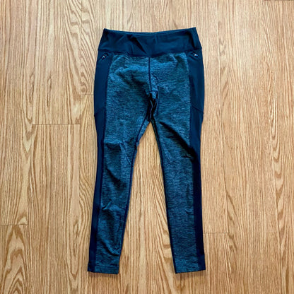 Athletic Works Black Gray Colorblock Leggings Gym Pants Womens Medium