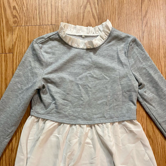 Gray Layered Pullover Sweater Top Womens Medium