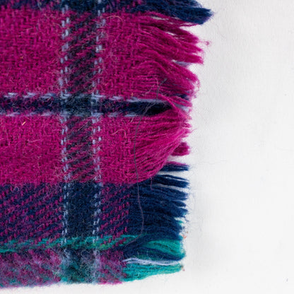 Purple Green Blue Plaid Stripe Scarf Unisex Men Women One Size