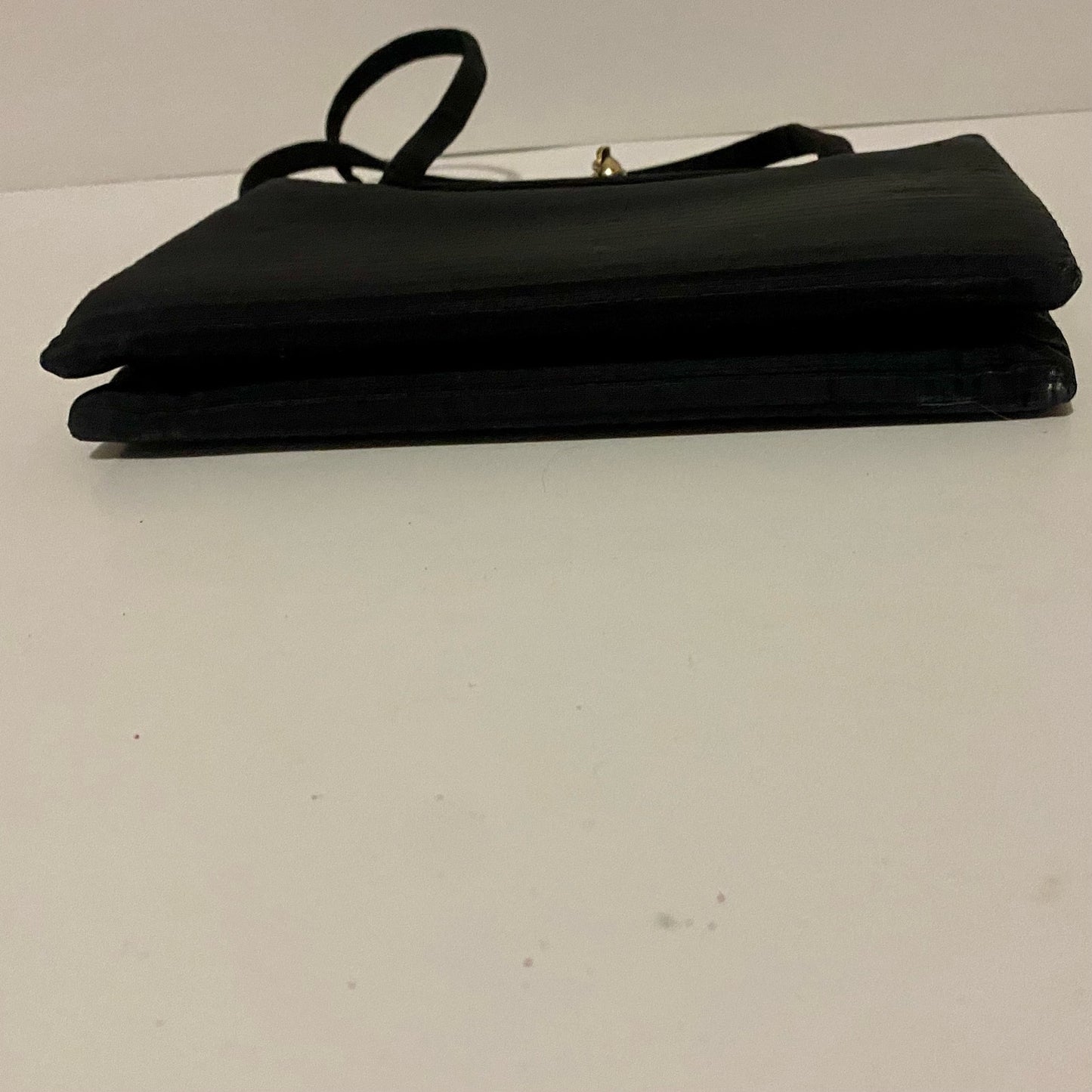 Crown Lewis Vintage Black Pleated Purse Evening Bag