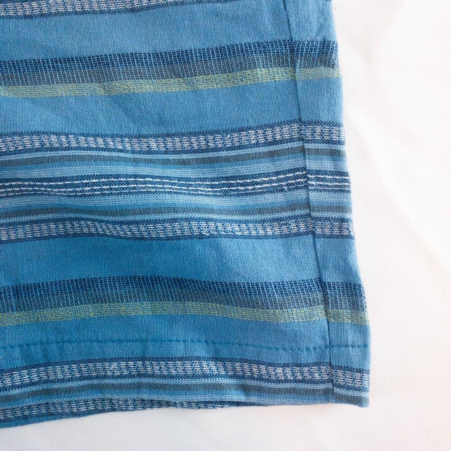 Ann Taylor LOFT Striped Blue Green White Mini Shorts Womens Size 2