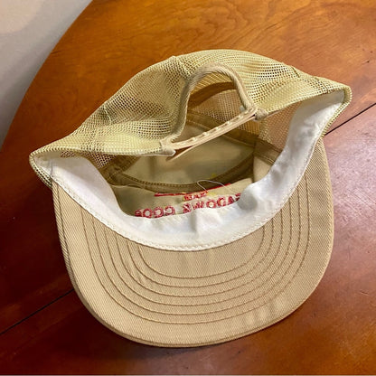 Swingster Vintage Lasso Dealer Illinois Tan Trucker Hat Unisex Mens One Size