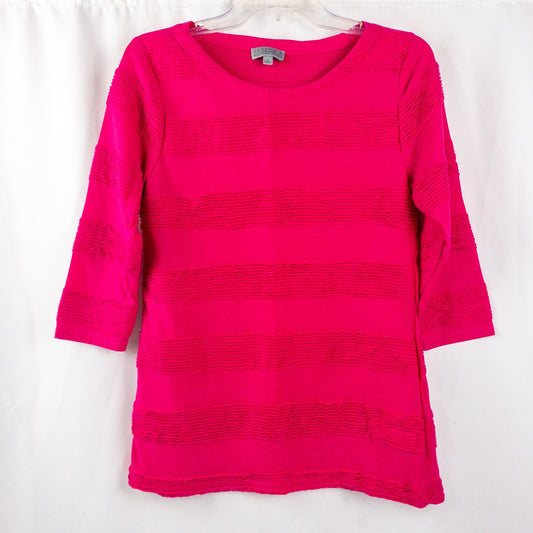 Joseph A Pink Ruffle Maximalist Blouse Top Womens Small